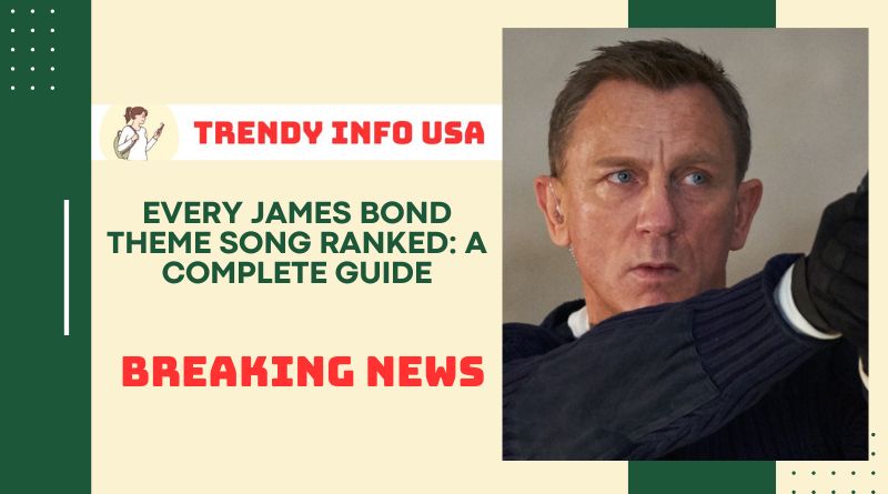 Every James Bond Theme Song Ranked: A Complete Guide