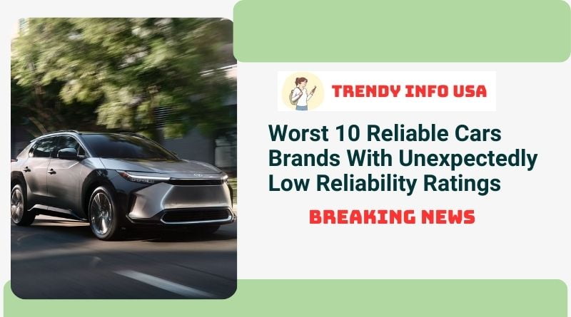 Worst 10 Reliable Cars Brands With Unexpectedly Low Reliability Ratings